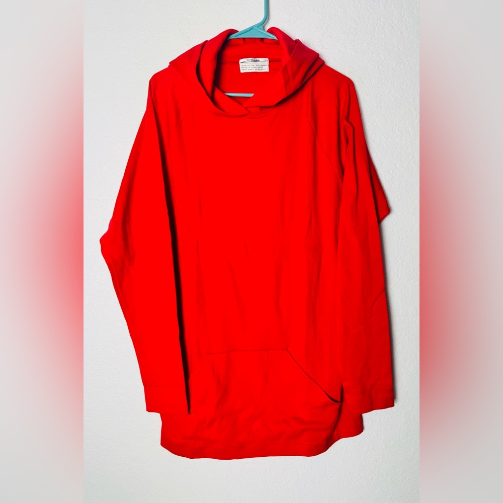 Vintage Zoran Hoodie And Skirt Set Red One Size Fits Most Cotton Sweater